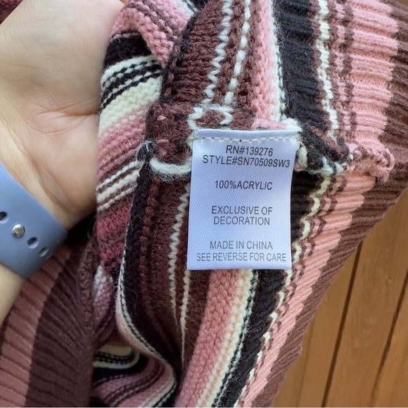 Les Serein | Stitch Fix Fabiolina V Neck Pink Stripe Cardigan NWT Size XL - Picture 13 of 15